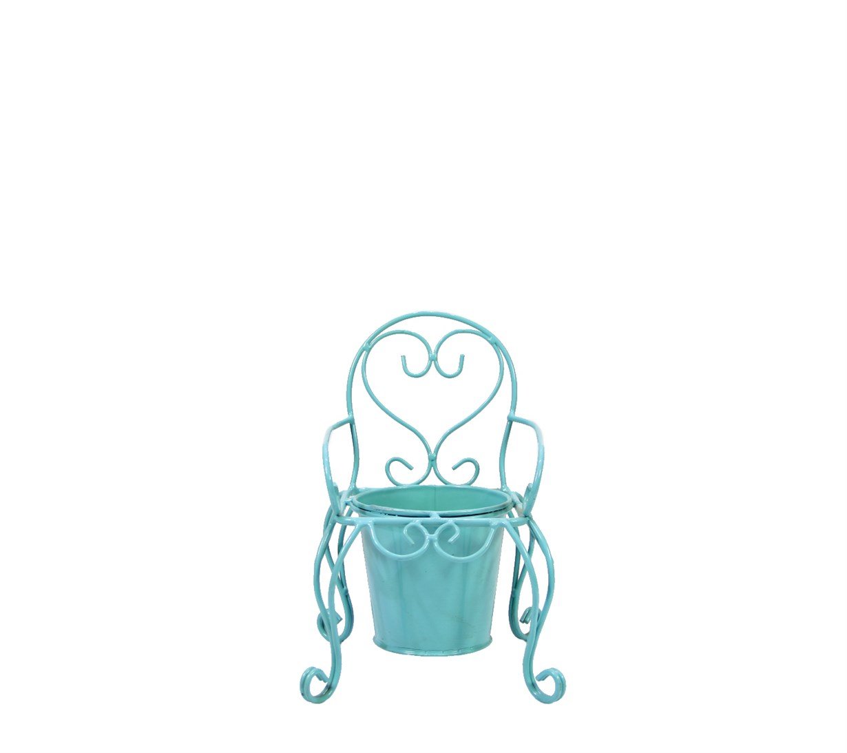 Wrought%20Iron%20Single%20Chair%20Flowerpot%20Blue