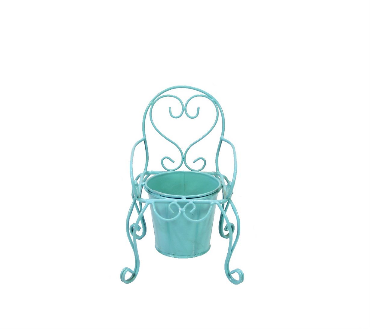 Wrought%20Iron%20Single%20Chair%20Flowerpot%20Blue