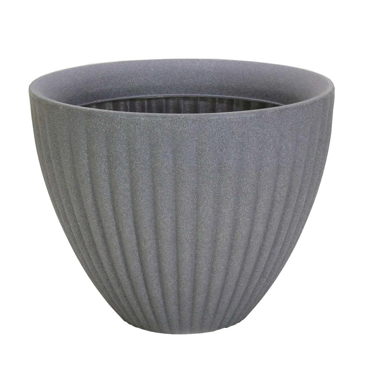 Plastic%20Round%20Flower%20Pot%20Gray%2030%20cm