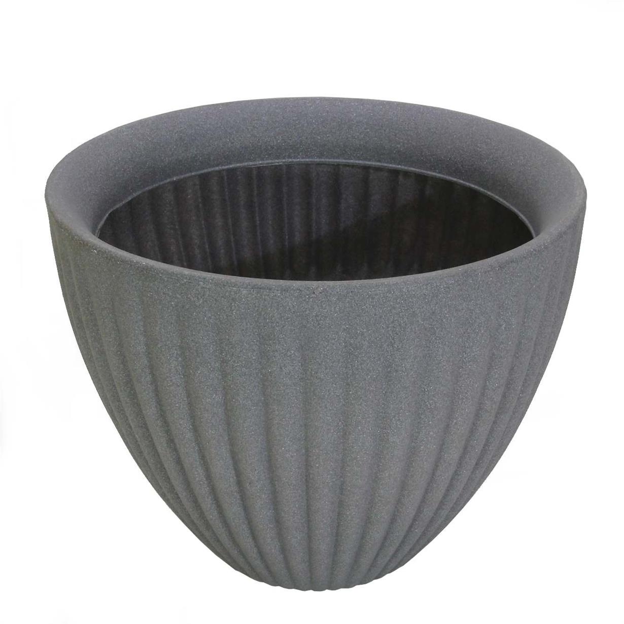 Plastic%20Round%20Flower%20Pot%20Gray%2030%20cm