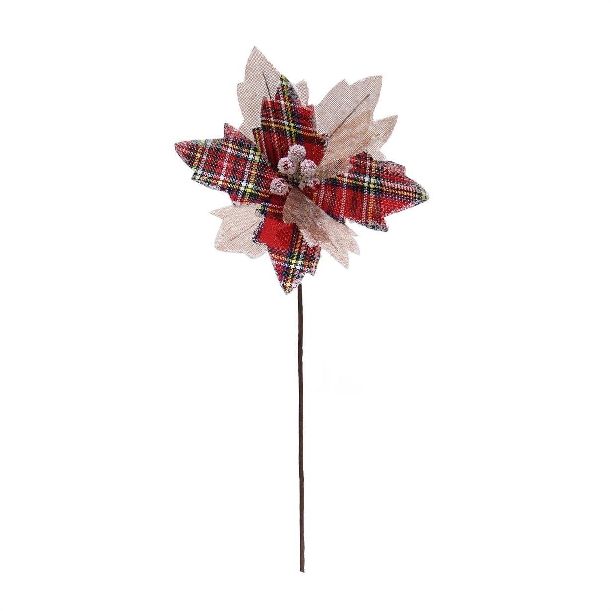 Artificial%20Plaid%20Poinsettia%20Pique%2053%20cm