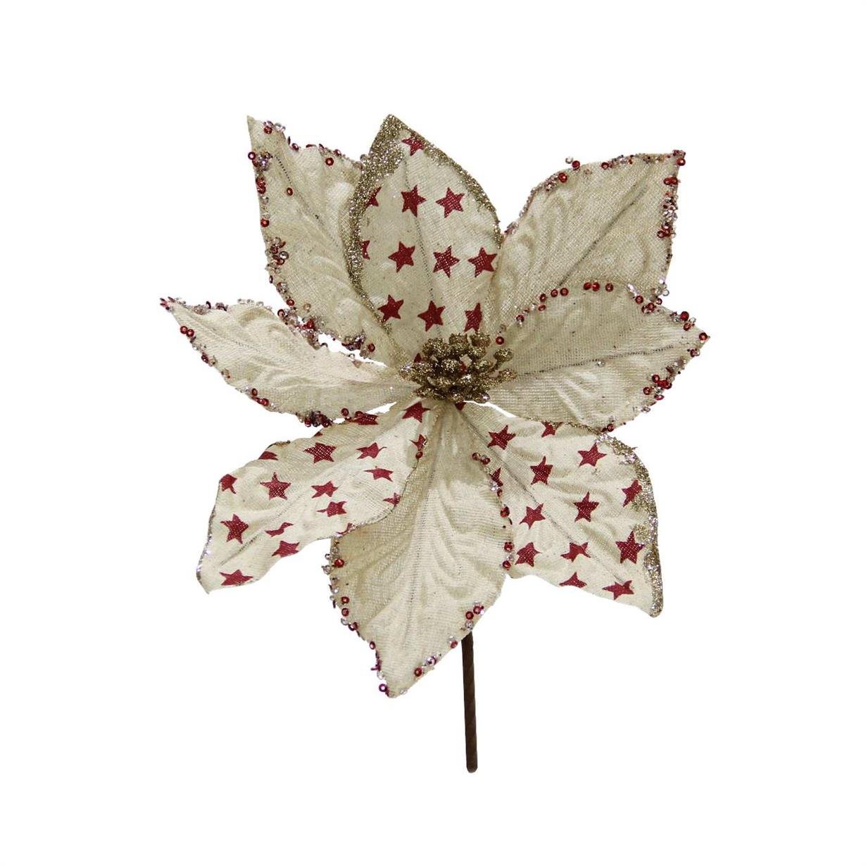 Artificial%20Star%20Poinsettia%20Pique%20Cream%2025%20cm