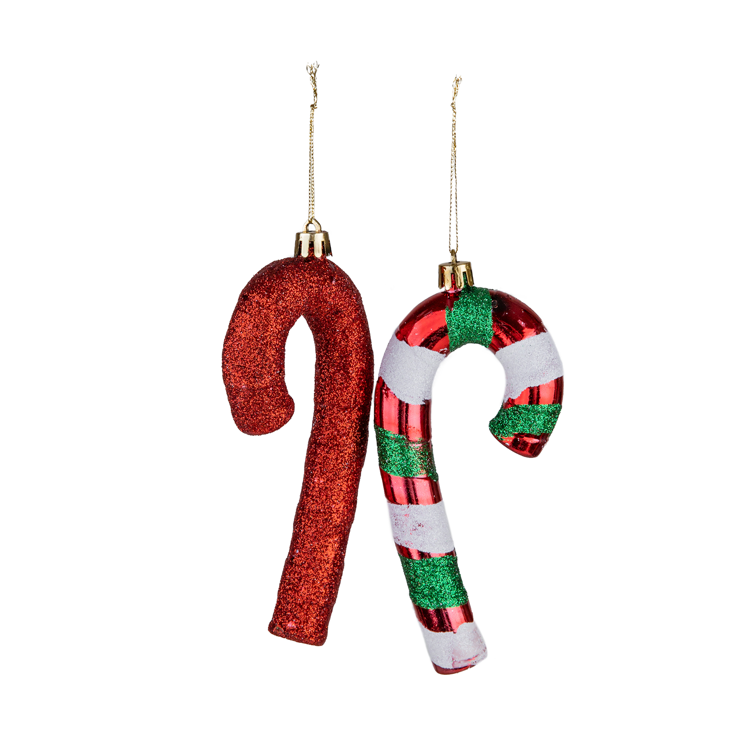 Christmas%20Ornament%204-Piece%20Cane%20Red%20Glitter%2014%20cm