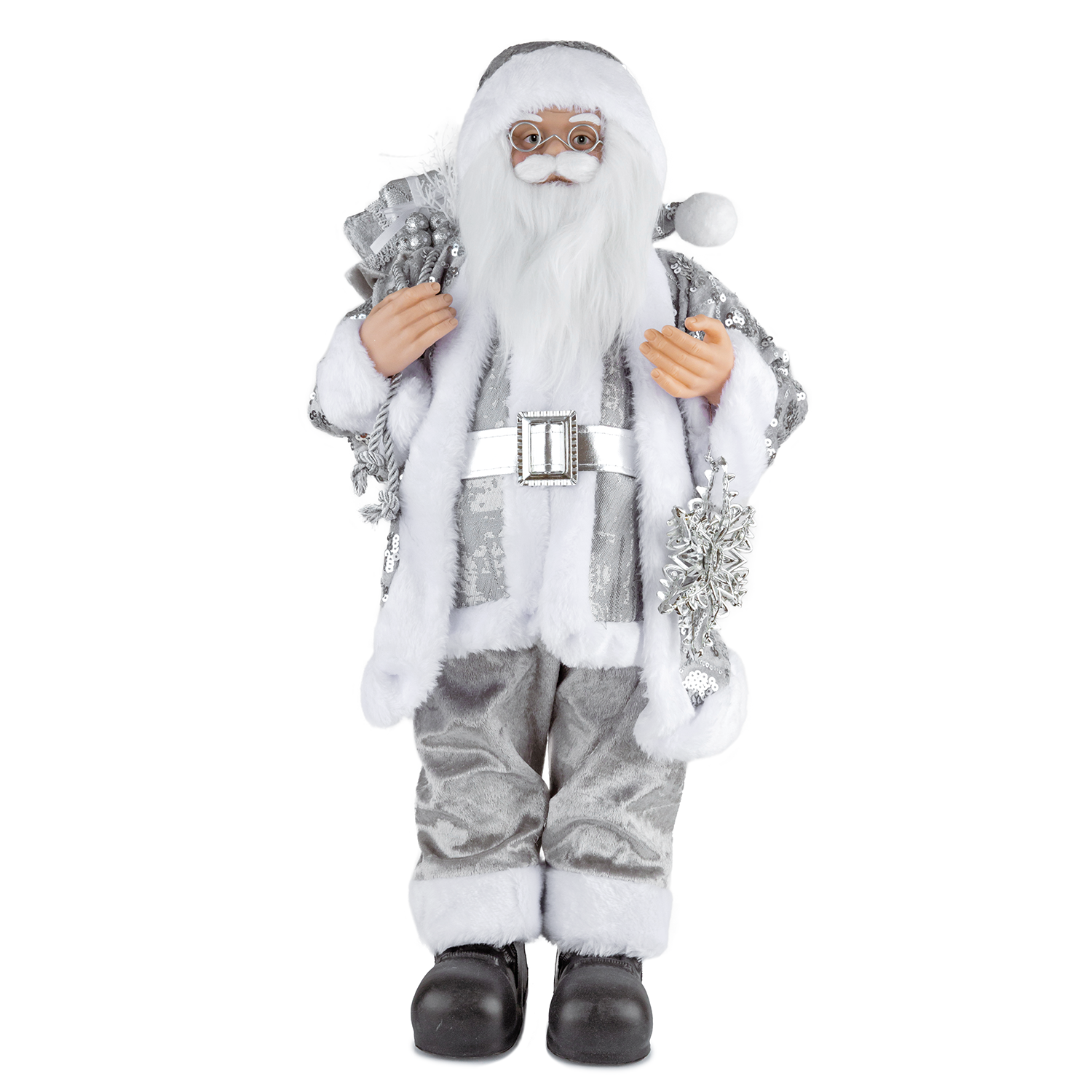 Santa%20Claus%20in%20Silver%20Sequin%20Jacket%2060%20cm