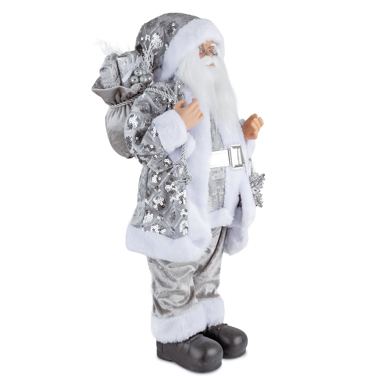 Santa%20Claus%20in%20Silver%20Sequin%20Jacket%2060%20cm