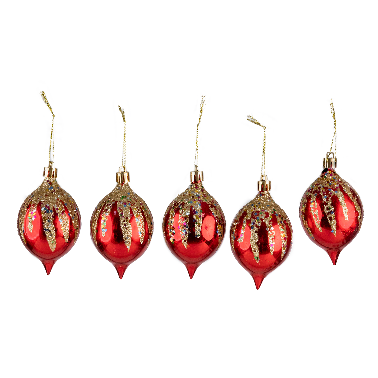 Christmas%20Ornament%205-Piece%20Drop%20Red%2010%20cm