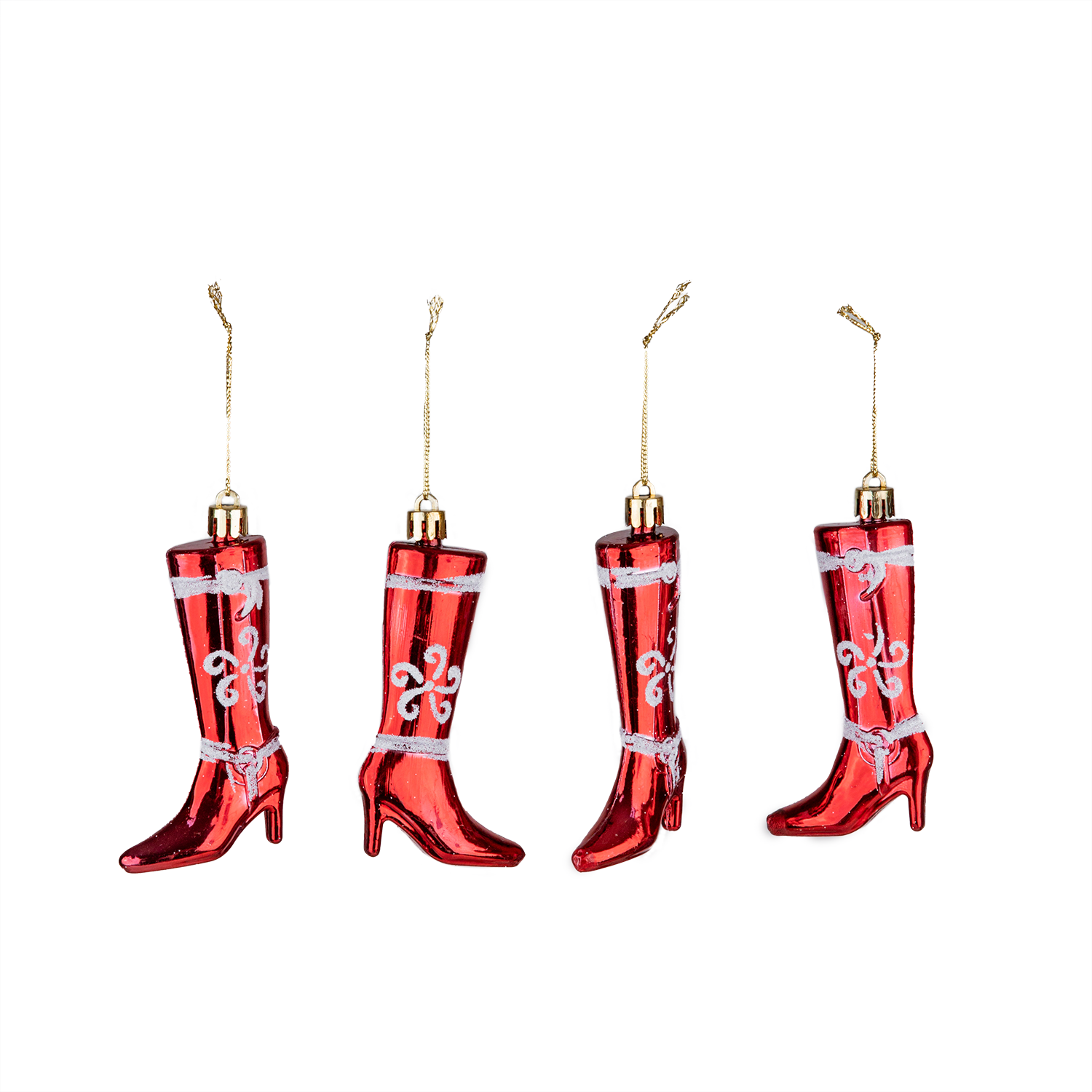 Christmas%20Ornament%204-Pack%20Boots%20Red%2010%20cm