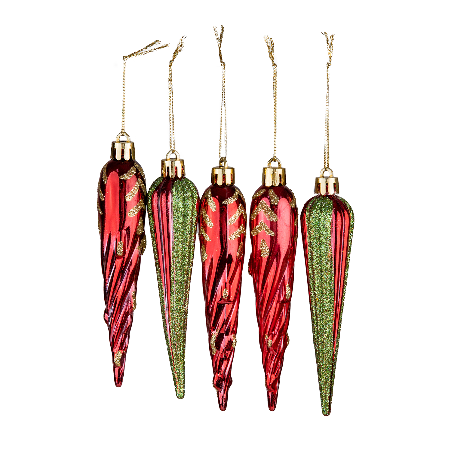 Christmas%20Ornament%205-Piece%20Pendant%20Red%2012%20cm