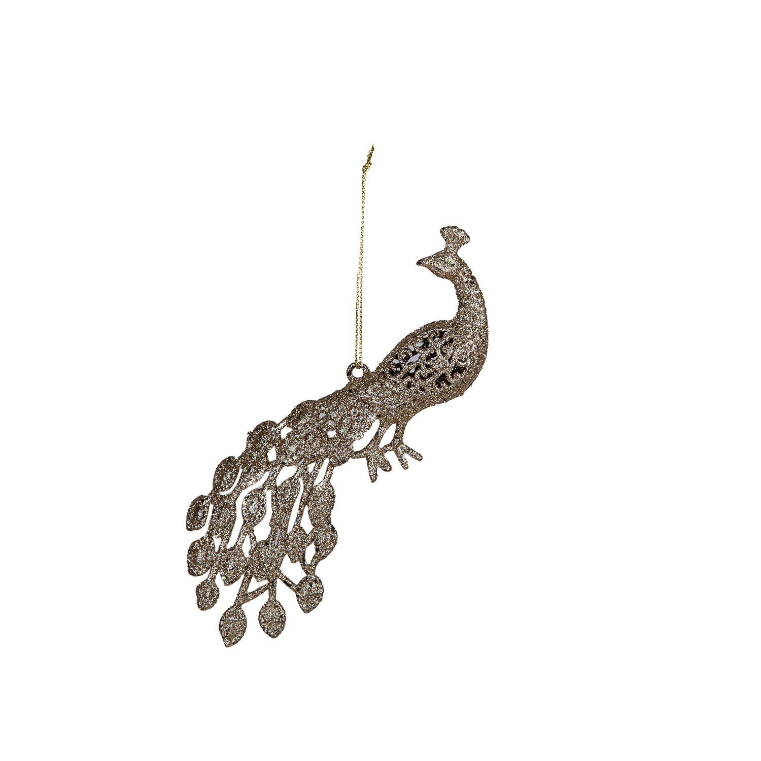 Christmas%20Ornament%202-Piece%20Peacock%20Gold%2016%20cm