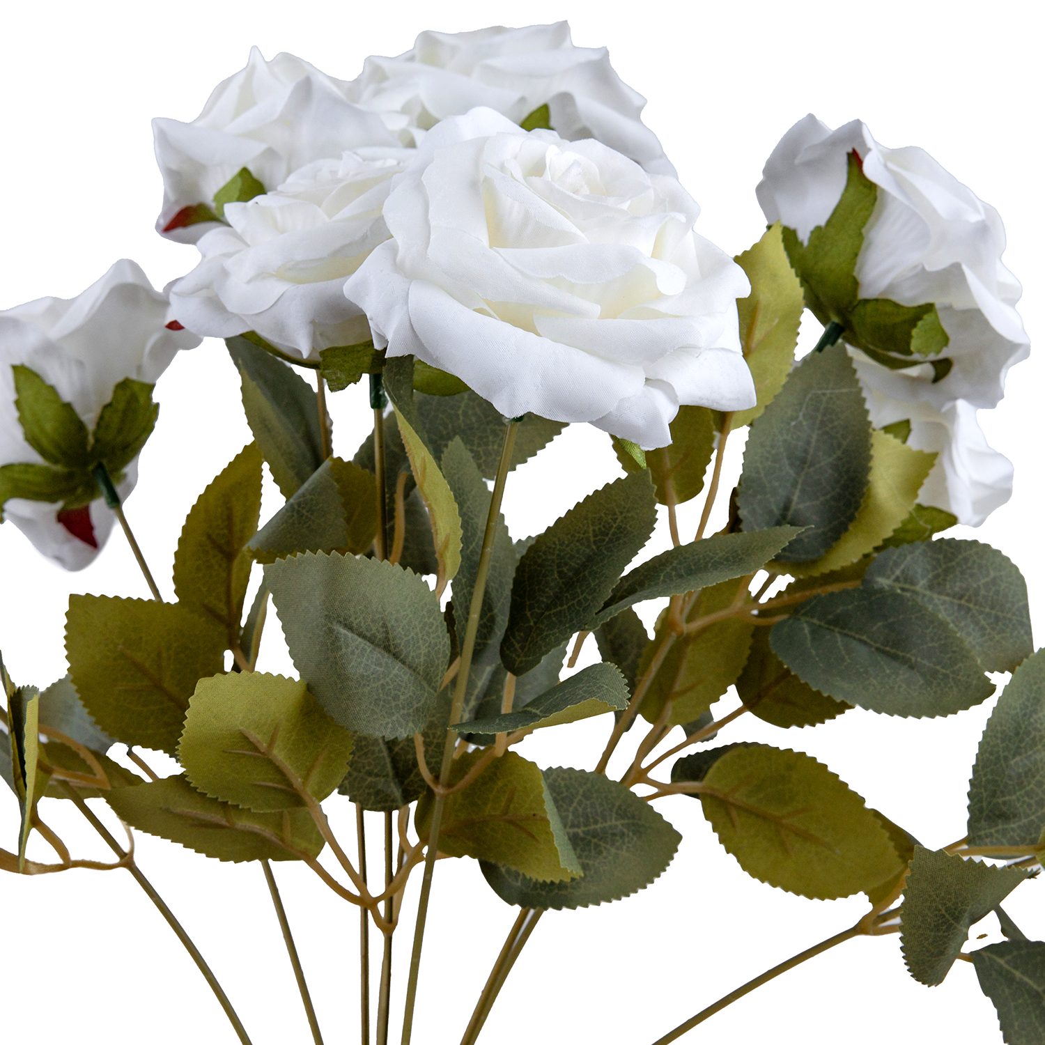 Artificial%20Rose%20Bouquet%20White%2040%20cm