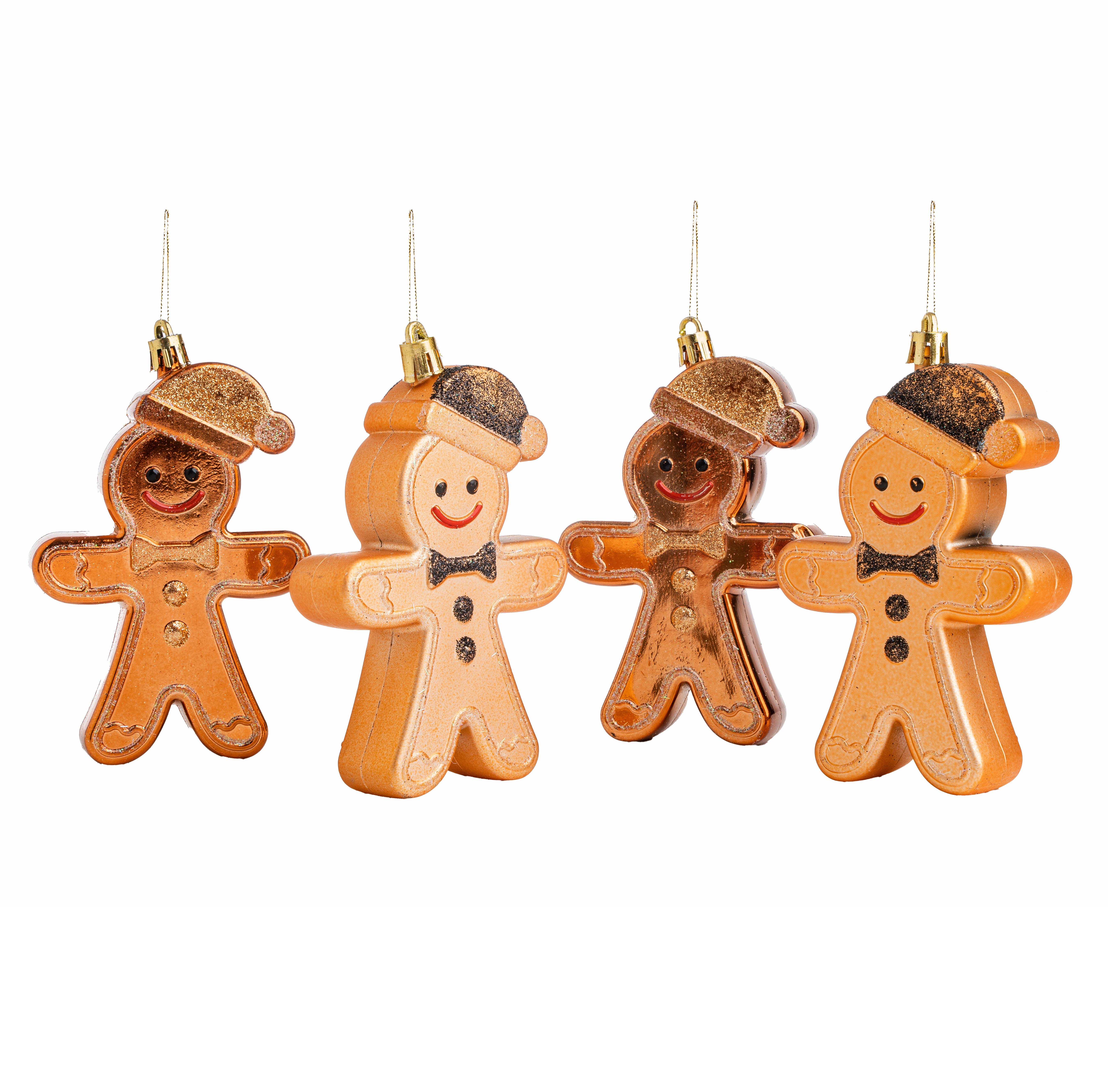 Christmas%20Ornament%204%20Piece%20Cookie%20Man%20Brown%2012%20cm