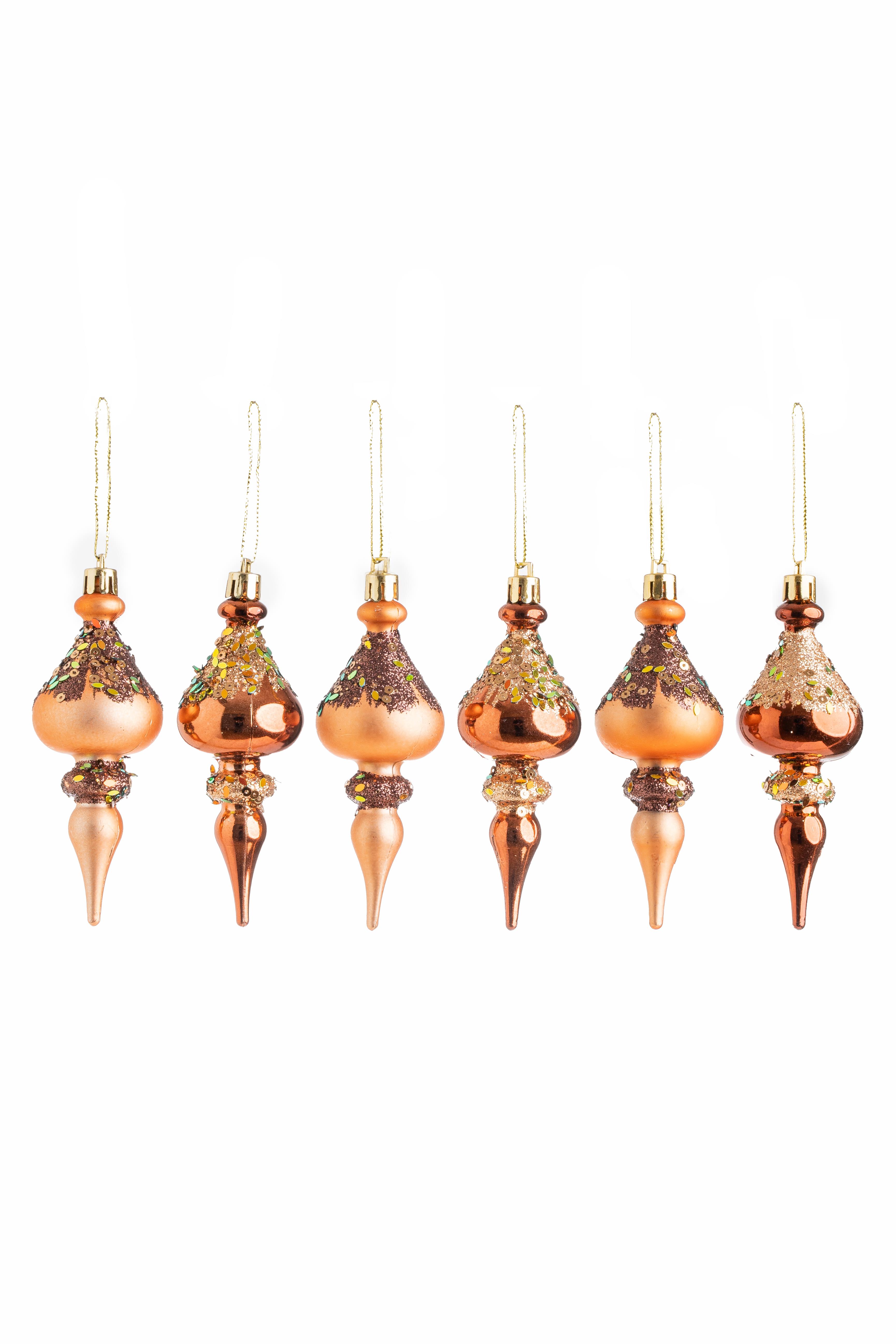 Christmas%20Ornament%206%20Sequin%20Conical%20Bronze%2010%20cm