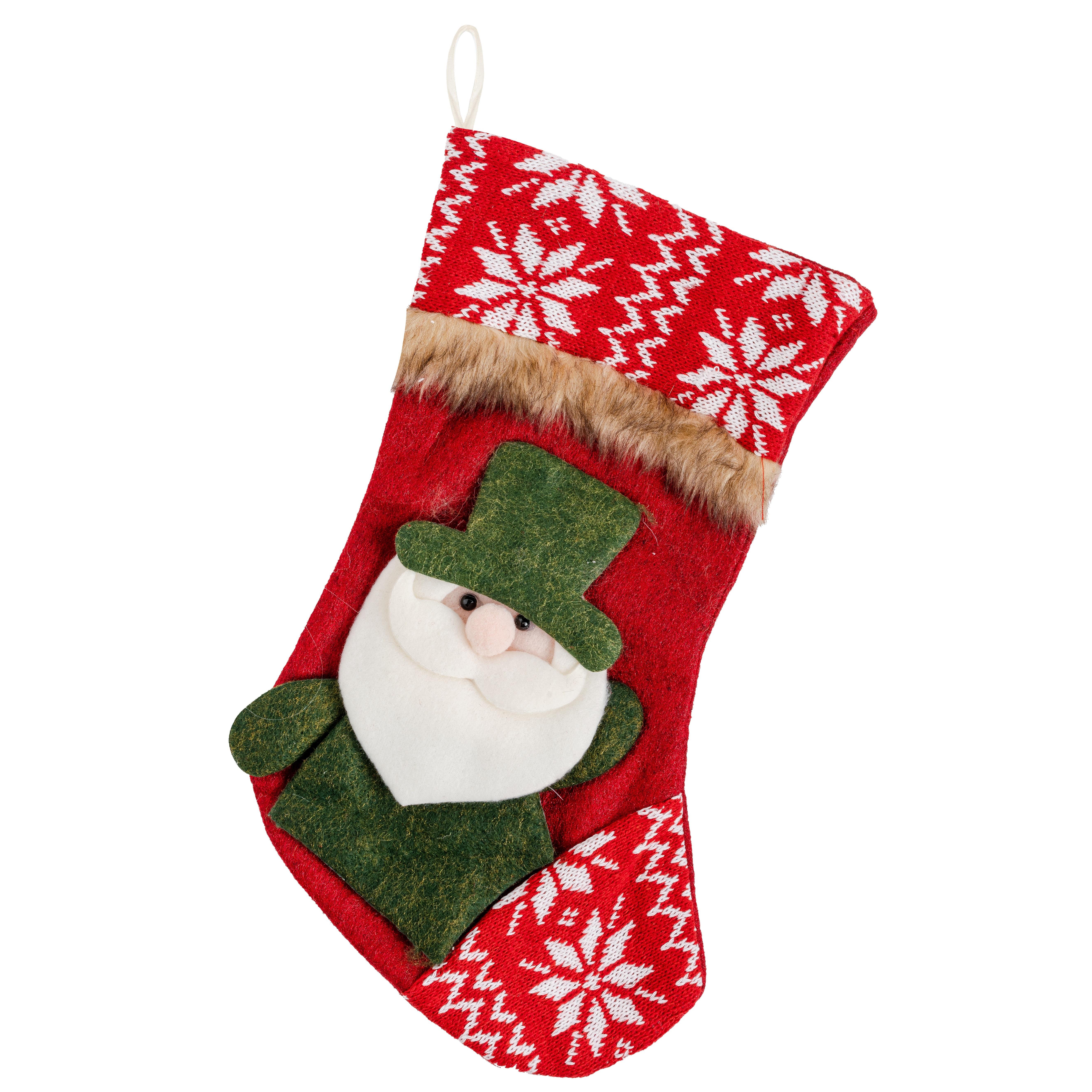 Christmas%20Ornament%20Sock%20Santa%20Claus%20Pattern%20Red%2035%20cm