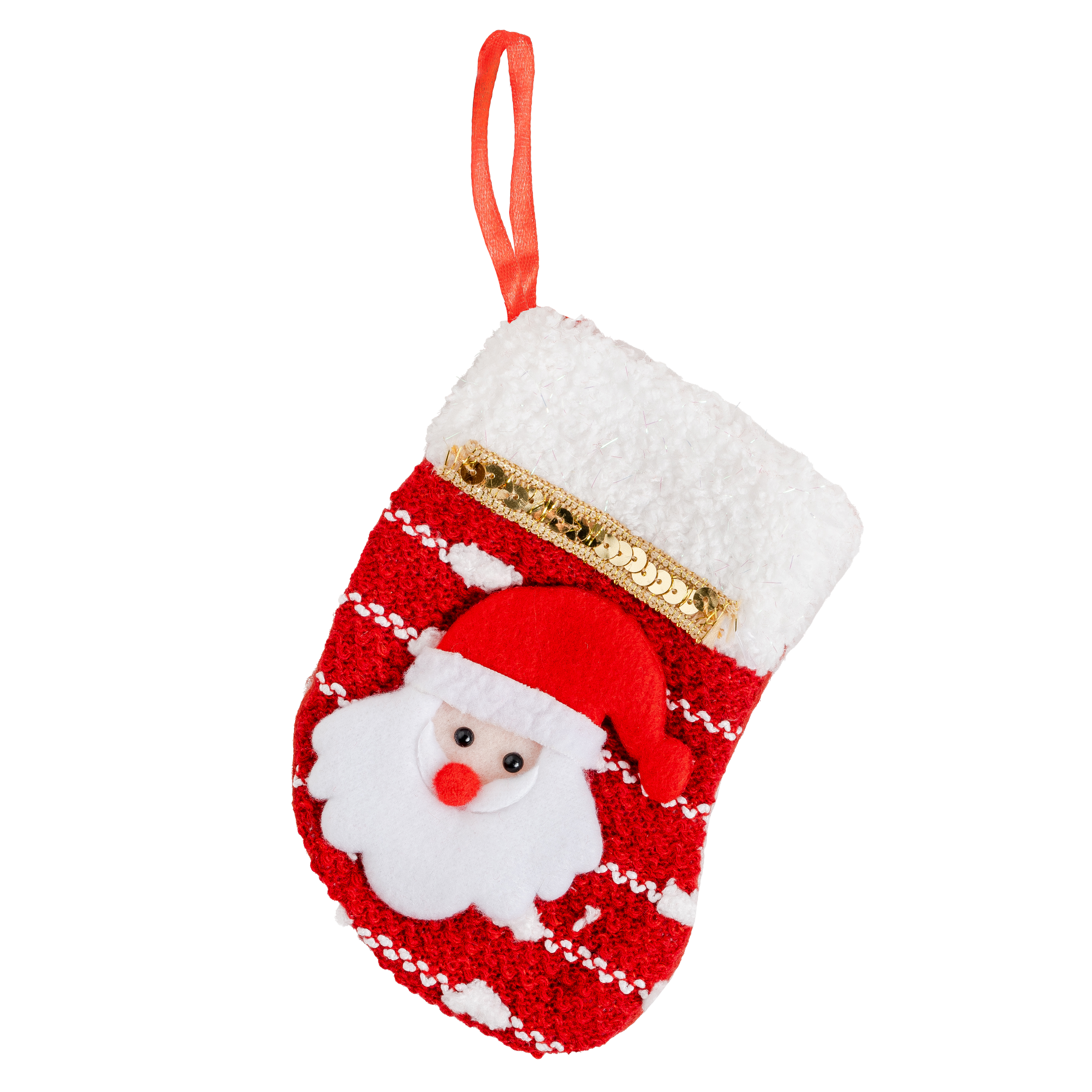 Christmas%20Ornament%20Sock%20Santa%20Claus%20Pattern%20Red%2015%20cm