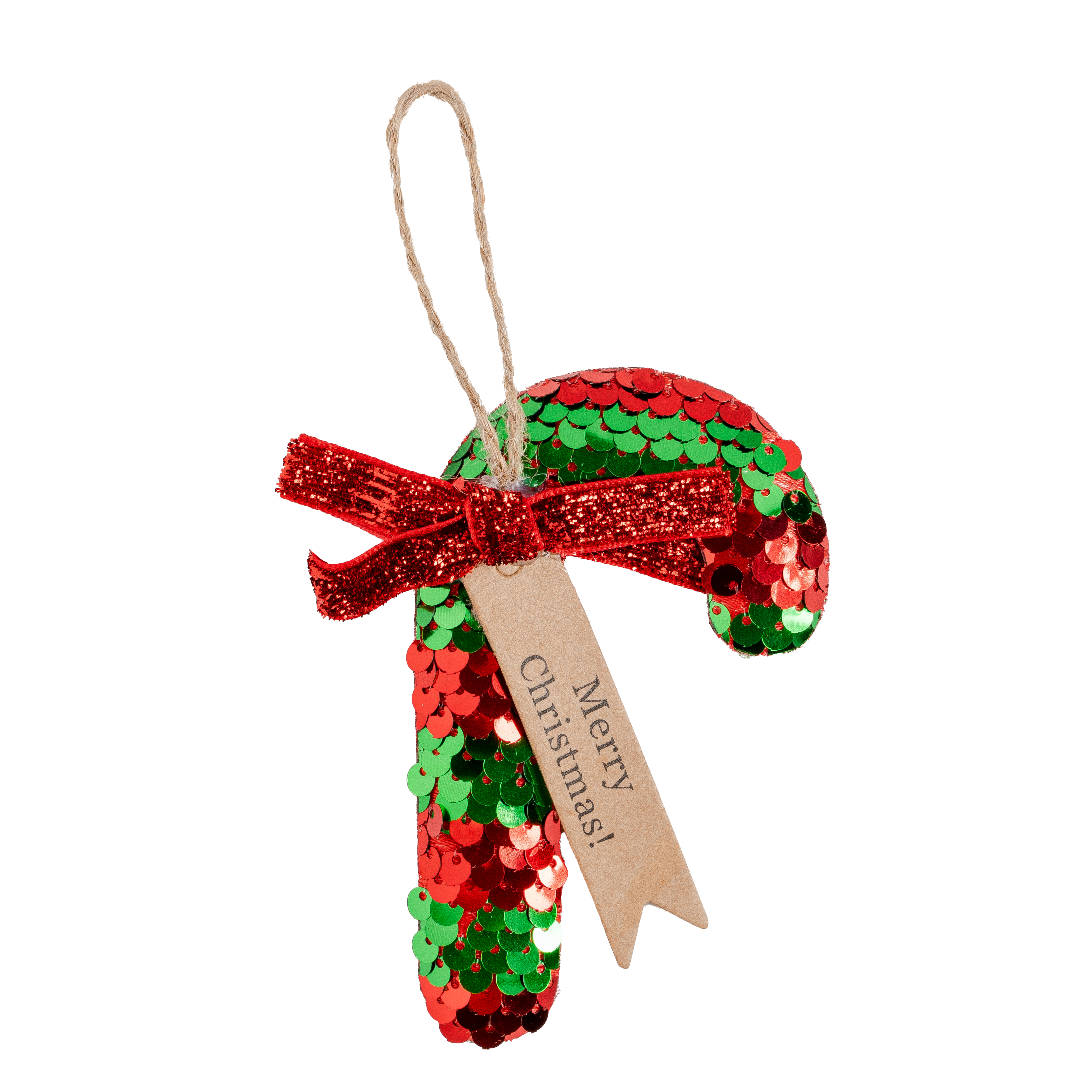 Christmas%20Ornament%20Sequined%20Cane%20Red%20Green%209%20cm