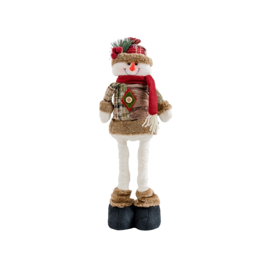 Christmas%20Decoration%20Extendable%20Leg%20Snowman%20Figure%20White%2048%20cm