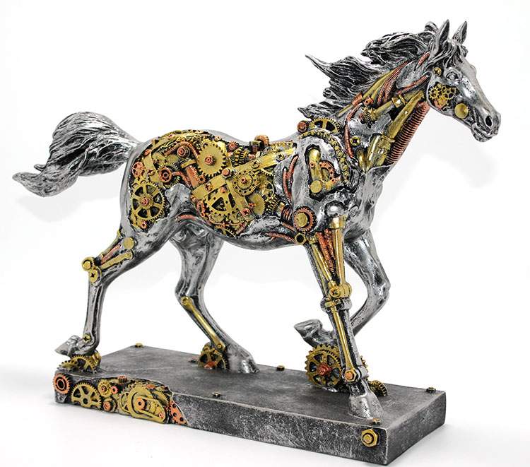 Steampunk%20Polyester%20Horse%20Figure%20Alk2451