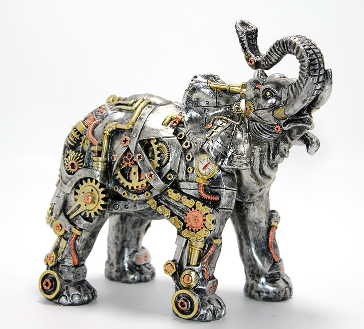 Steampunk%20Polyester%20Elephant%20Figure%20Alk2452