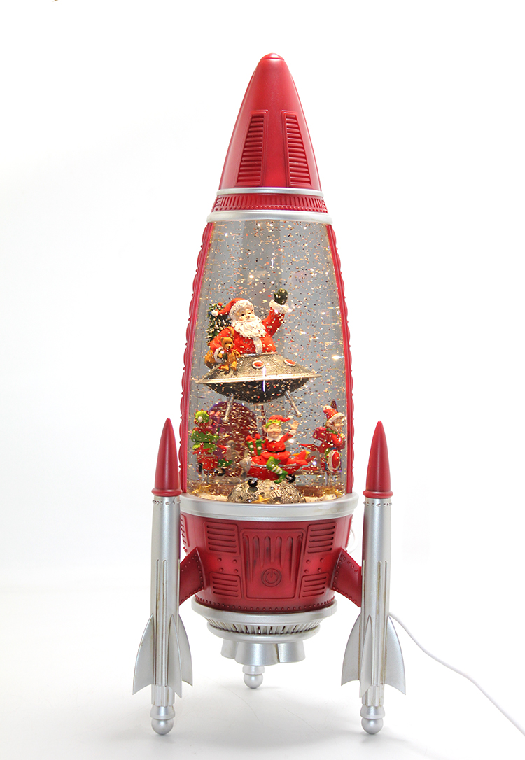 Rocket%20Design%20Bluetooth%20Christmas%20Themed%20Lighted%20Music%20Snow%20Globe%20Alk3199