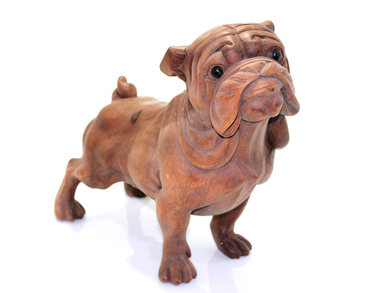 Wooden%20Hand%20Carved%20Dog%20Figure%20No:9