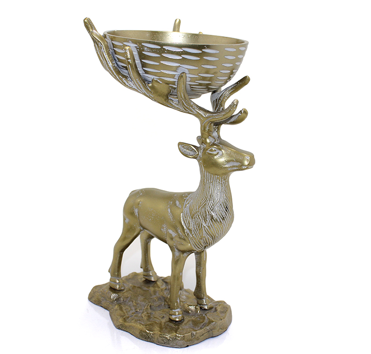 Metal%20Deer%20Bowl%2032%20Cm%20KSK314