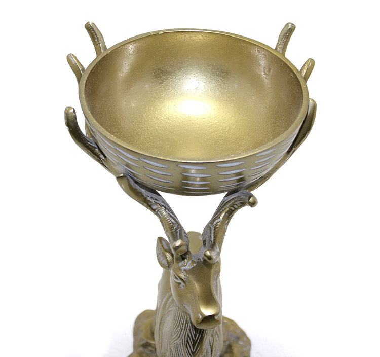 Metal%20Deer%20Bowl%2032%20Cm%20KSK314