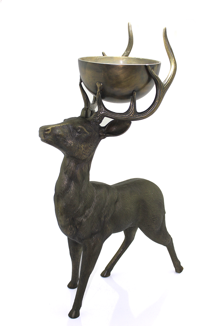 Metal%20Deer%20Bowl%2077%20Cm%20KSK320