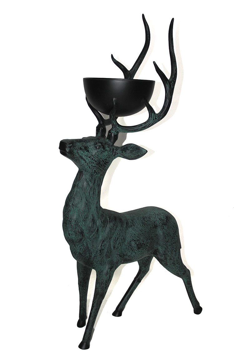 Metal%20Deer%20Bowl%2097%20Cm%20KSK321