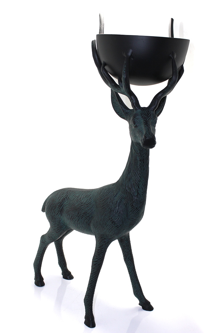 Metal%20Deer%20Bowl%2075%20Cm%20KSK324