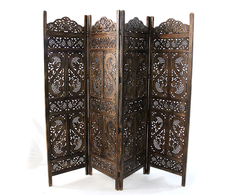 Wooden%20Antique%20Hand%20Carved%20Folding%20Screen%20NO:SA