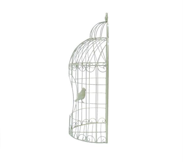 Large Wrought Iron Half Cage Green