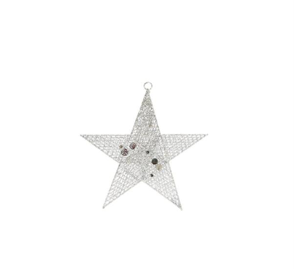 Glitter Star Small Silver