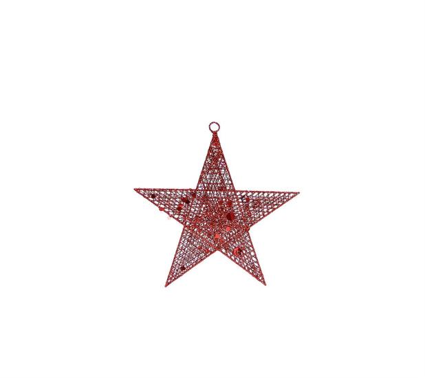 Glitter Star Small Red