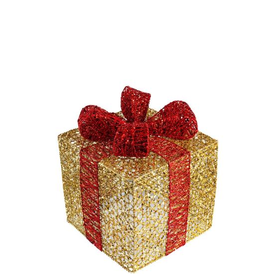 Glitter Gift Package Gold 18 cm