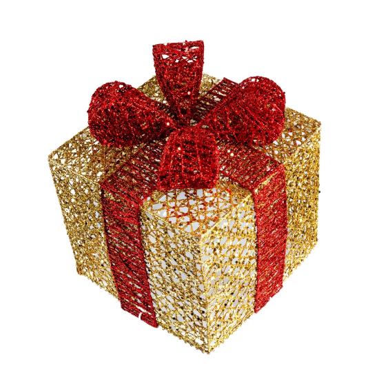 Glitter Gift Package Gold 18 cm