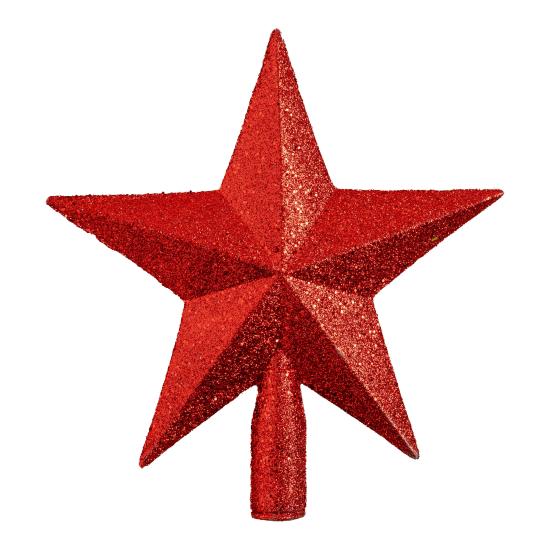 Christmas Ornament Star Pine Top Red 20 cm