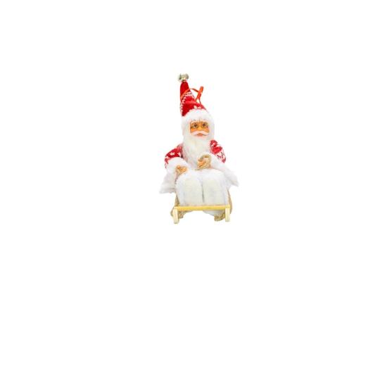 Kayaklı Mini Noel Baba 15 cm Kırmızı Beyaz