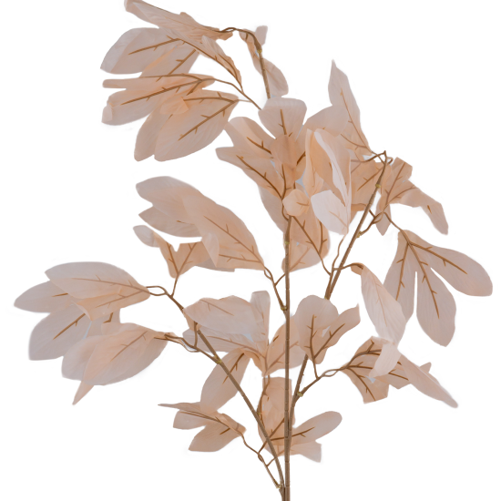 Artificial Rustic Leaf Branch Salmon 80 cm