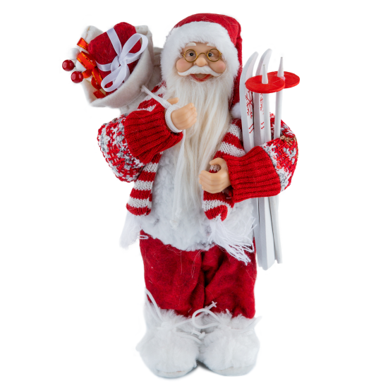 Çizgili Atkılı Noel Baba 30 cm