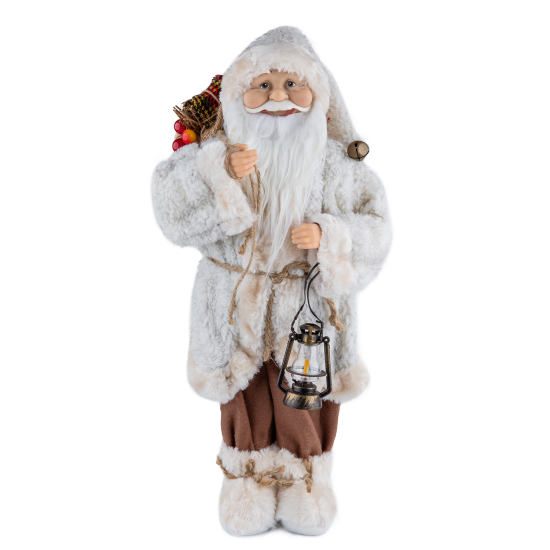 Soft Polar Santa Claus with Lantern 45 cm