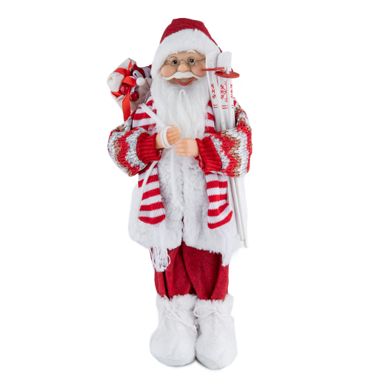 Çizgili Atkılı Noel Baba 45 cm