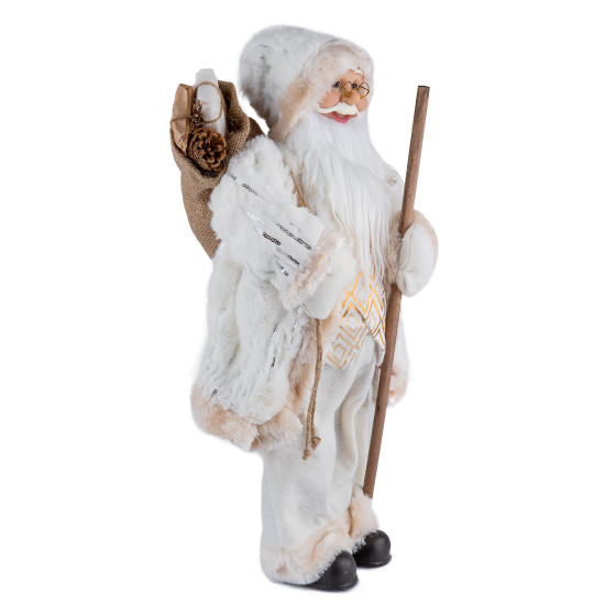 Gümüş Gold Detaylı Noel Baba 45 cm