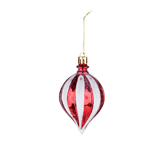 Christmas Ornament 6-Piece Drop Red 10 cm