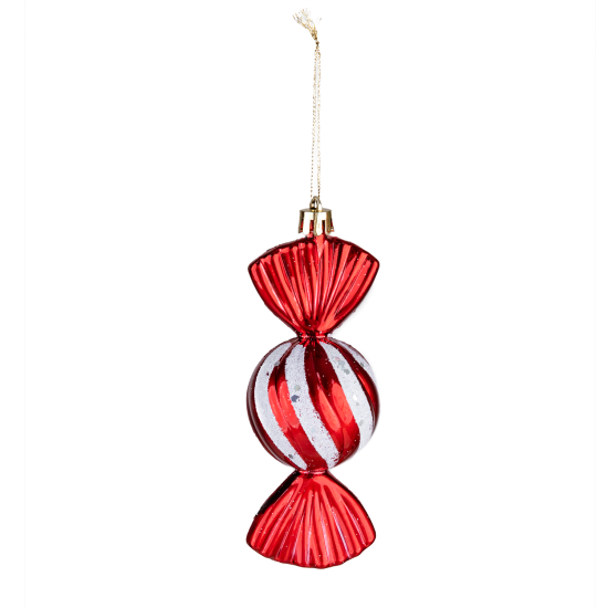 Christmas Ornament 3-Pack Bow Candy Red 13 cm