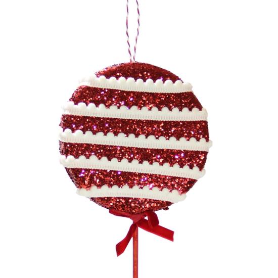 Christmas Ornament Lollipop Red 31 cm