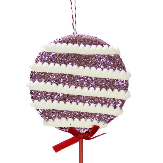 Christmas Ornament Lollipop Pink 31 cm