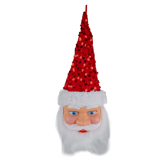 Christmas Ornament Santa Claus with Sequin Hat 28 cm