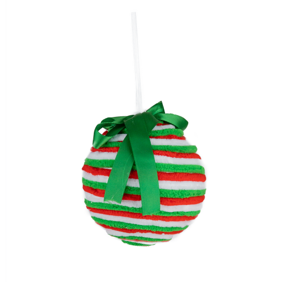 Christmas Ornament Soft Ball Candy Red Green 10 cm