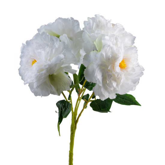 Artificial Peony Bouquet White 45 cm