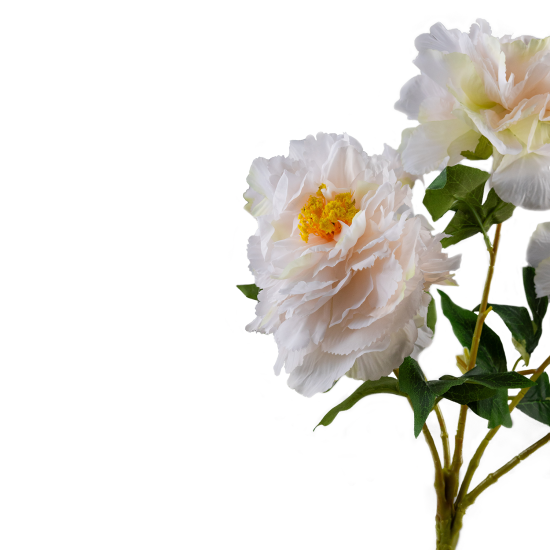 Artificial Peony Bouquet Cream 45 cm